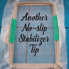 an image of a crafting project with the words another no - slip stabilizer tip