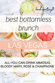 the best bottleless brunch in las vegas is featured on this postcard