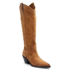 PRICES MAY VARY. Giddy up cowgirl in these knee high Western Agency boots Faux leather upper Pointed toe Approx. 2 inch block heel Side zipper for easy on/off Giddy up cowgirl in these knee high Western Agency boots|Faux leather upper|Pointed toe|Approx. 2 inch block heel|Side zipper for easy on/off|Western stitching detail Matisse Boots, Tan Boots, Western Boot, Boots Knee, Tan Suede, Sneaker Collection, Boots For Sale, Casual Boots, Western Boots