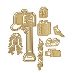 a bunch of different items that are in the shape of a key