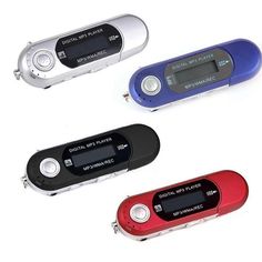 three different types of digital mp3 players