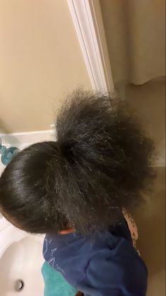 Mid Ponytail Natural Hair, Ponytail Natural Hair, Natural Black Hair