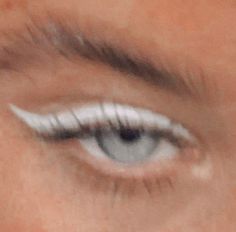 Gray Eyeliner, White Eye Makeup, Eyes Aesthetic, Grey Eyes, White Eyeliner, Tomorrow Is Another Day, Make Up Inspo, Gray Eyes, White Eyes