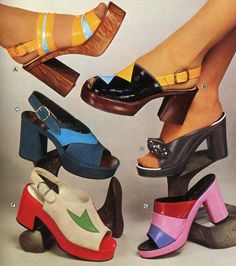 70s Platform shoes Moda Z Lat 70., 70s Mode, Mode Shoes