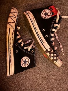 Converse Aesthetic Drawing, Drawing On Converse Grunge, Famous Drawing