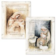 Prince of Peace Assorted Boxed Christmas Cards include two variations of Susan Winget's holiday artwork on linen-embossed paper stock. Includes 18 cards and 19 envelopes. These Prince of Peace Boxed Christmas Cards will surely make a lasting impression this holiday season! Your friends and family are sure to love this card that doubles as holiday decor. Nativity Artwork, Susan Winget Art, Rustic Nativity, Nativity Art, Susan Winget, Boxed Christmas Cards, Holiday Artwork, Beautiful Christmas Cards, Prince Of Peace