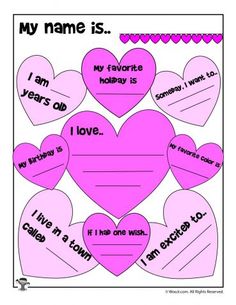 valentine's day card with pink hearts