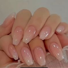 Milky Nails, Gradient Nails, Pink Nail