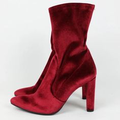 Barely Worn Like Brand New Ankle-high Boots With Red Sole For Winter, Fitted Mid-calf Boots With Round Toe For Fall, Red Mid-calf Boots For Winter Party, Red Winter Mid-calf Boots For Party, Red Mid-calf Winter Party Boots, High Ankle Heeled Boots With Red Sole For Fall, Fall High Ankle Heeled Boots With Red Sole, Red High Ankle Mid-calf Boots For Winter, Formal Winter Boots With Red Sole