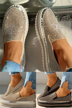 Nails Grunge, Sparkly Shoes, Bling Shoes, Eyes Makeup, Fabulous Shoes, Shoe Obsession, Outfit Idea, Womens Fashion Casual, Cute Shoes