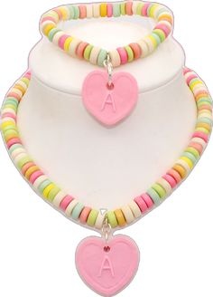 Playful Pink Charm Necklaces For Friendship, Playful Pink Charm Necklace For Friendship, Playful Plastic Jewelry As Gift, Playful Plastic Jewelry Gift, Playful Plastic Jewelry For Gifts, Adjustable Personalized Plastic Jewelry, Trendy Plastic Jewelry For Birthdays, Cute Multicolor Plastic Necklaces, Personalized Pink Novelty Necklaces