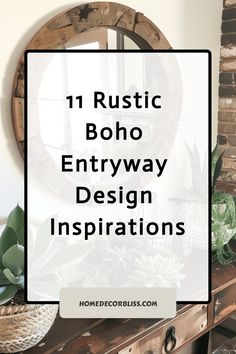 rustic boho entryway Boho Entry, Bohemian Entryway, Rustic Farmhouse Entryway, Entry Styling, Boho Entryway, Juniper Home, Entryway Design, Rustic Entryway, Boho Interior Design