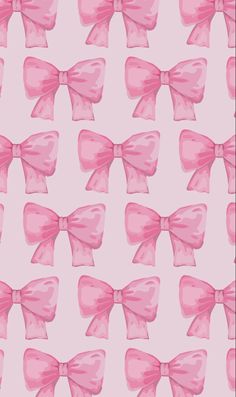 a pink bow pattern on a light pink background