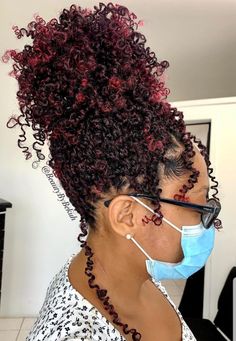 Red Crochet Hairstyles, Burgundy Crochet Hairstyles, Red Hair Outfits, Latest Hair Braids, Black Hair Updo Hairstyles, Curly Crochet Hair Styles, Spring Twists, Box Braids Hairstyles For Black Women