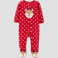 New Red Carter’s Reindeer Onesie Baby Christmas Pajamas, Reindeer Onesie, Pajama Onesie, Kids Holiday Outfits, Baby Sleepers, Carters Baby, Kids Pajamas, Baby & Toddler Clothing, Christmas Pajamas