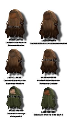 Wig Codes Bloxburg, Code Hair, Brown Hair Roblox Id, Cute Baddie Outfits, Clothing Codes, Roblox Hair