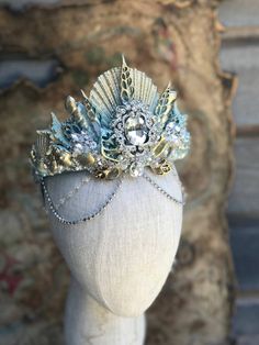 Beach Wedding Tiara, Seashell Headpiece, Adult Mermaid Costume, Seashell Headband, Shell Crown