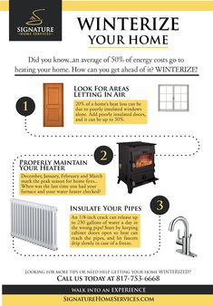 the benefits of winterizing your home info sheet with instructions on how to use it