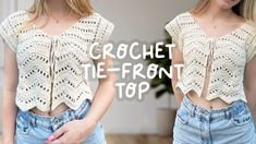 crochet t - front top pattern for beginners