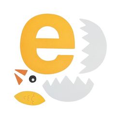 the letter e is made up of different shapes and sizes