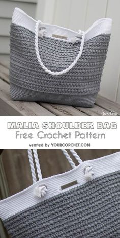 the free crochet pattern for this bag is easy to make and looks great