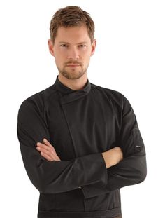 For the ultimate in modern chef and front of house wear, look to the Unisex Chef/Waiter’s Jacket from Kentaur. Monochromatic, modern styling will have you looking professional while multiple hidden features ensure you’ll stay comfortable no matter what your day demands. With this coat, you’ll find: This item has a lead-time of 3-4 business days before shipping. 65/35 Poly cotton blend for wash-ability and durability Simple, elegant design with hidden press buttons to project an aura of class and Professional Black Winter Outerwear, Professional Long Sleeve Black Outerwear, Professional Black Long-sleeve Outerwear, Professional Black Long Sleeve Outerwear, House Wear, Chef Wear, Chef Coat, Front Of House, Current Styles