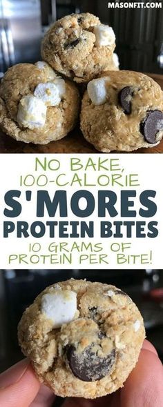 no bake s'mores protein bites are the best way to eat them