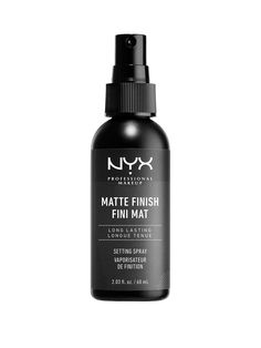 NYX PROFESSIONAL MAKEUP Setting Spray - Matte Finish | littlewoods.com Nyx Setting Spray, Drugstore Setting Spray, Best Makeup Setting Spray, Make Up Spray, Mat Makeup, Professional Makeup Set, Matte Make Up, Nyx Matte