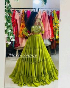 Indian Designer Lehenga, Haldi Outfits, Bollywood Bridal, Long Frock Designs, Wedding Dress Outfit, Fancy Dresses Long, Designer Saree Blouse Patterns