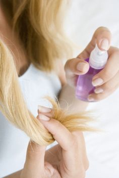 tips to repair split ends-easy homemade treatments for split ends. Frizzy Hair, Homemade Beauty Products, Diy Hairstyles