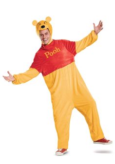 a man dressed in winnie the pooh costume