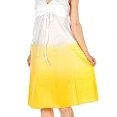 Provogue Large Hello Summer Dip-Dye Tie Decor Sleeveless Non-Street Cotton White/Lemon Yellow Sundress 100% Cotton / No Stretch Size :Large Length:31 Bust Pit To Pit :19" Waist Across: 23" Length Shoulder To Hem 31 White Cotton Midi Dress For Beach Season, Sleeveless Cotton Midi Dress For Beach Season, Yellow Sleeveless Summer Dress For Daywear, Summer Halter Neck Sundress For Daytime, Sleeveless Beach Dress For Daytime In Summer, Sleeveless Beach Dress For Summer Daytime, Sleeveless Midi Dress For Daytime Beach Season, Sleeveless Midi Dress For Beach Daytime, Zara Green Dress