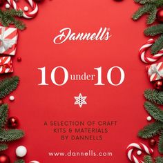 Festive sign with the words 10 under 10 Christmas Craft Kits, Handmade Advent Calendar, Christmas Craft Kit, Christmas Crafting, Lighting Inspiration, Led Candles