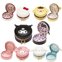 Just found this amazing item on AliExpress. Check it out! AU$3.27 20％ Off | Kawaii Sanriod Anime Series Cinnamoroll Kuromi My Melody Pom Pom Purin HelloKittys Round Storage Jewelry Box Earphone Coin Purse Girls Jewelry Holder, Pom Purin, Cinnamoroll Kuromi, Úložný Box, Leather Makeup Bag, Leather Organization, Kawaii Sanrio, All Saints Day, Round Storage