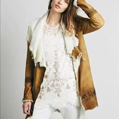 Free People New $168.00 Retail White Lace Embroidered Tunic Sheer Lace Tunic With A Beautifully Embroidered Design. Open Back. Scalloped Lace Trim. Color: Tea Combo Accessories Are Not Included, But Please Visit My Closet To View Necklaces Available Approximate Measurements Laying Flat & Unstretched: Bust (Underarm To Underarm) 17.5" Length (Shoulder To Bottom Hem) 31" Chic White Outerwear With Floral Embroidery, White Lace Trim Outerwear For Fall, Lace Tunic Dress, Black Tunic Dress, Embroidered Tunic Dress, Tie Dye Tunics, Long Tunic Tops, Printed Tunic Dress, Floral Print Tunic