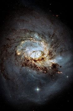 an image of a spiral galaxy in the sky