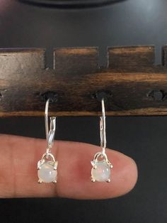 Ethiopian Opal Earrings, Genuine White Opal Earrings, Sterling Silver Dangle Earrings, October Birth Opal Earrings Dangle, Ethiopian Opal Earrings, White Opal Earrings, Fire Opal Earrings, October Birthstone Jewelry, Bridal Wedding Earrings, Jewelry Bridal, Silver Dangle Earrings, Sterling Silver Dangle Earrings