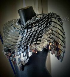 Armor Jewelry, Breast Plate, Stainless Steel Collar, Scale Tattoo, Wonder Woman Cosplay, Larp Armor, Cosplay Armor, Shoulder Armor