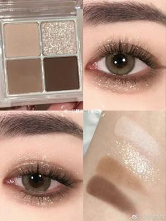 Eyeshadow Matte, Asian Makeup Looks, Shimmer Eyeshadow, Asian Eye Makeup, Earth Color