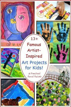 art projects for kids with the title 13 famous artist - inspired art projects for kids