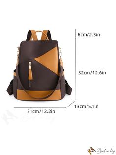 BirdinBag - Stylish Dual Tone Backpack for Women, Professionals and Modern-day Workers Diy Bags Patterns, Backpack For Women, Brown Bag, Word Wrap, Classic Backpack, Leather Pattern, Brown Bags, Save The Planet, Diy Bag