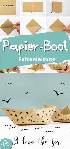 how to make paper boat that is floating in the water with instructions for making it