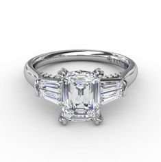 14K White Gold 4 Tapered Baguette Diamonds = 0.42ctw. 30 Round Brilliant Diamonds = 0.17ctw., G-H/VS2-SI1 Center diamond is not included Fully customizable Prices may vary based on stone and ring size. Gia Certified Baguette Cut White Gold Diamond Ring, Platinum Diamond Ring With Baguette Emerald Cut, Baguette Cut Diamond Ring With Lab Grown Diamond, White Gold Radiant Cut Diamond Ring With Baguette Diamonds, Platinum Diamond Ring With Baguette Cut, Classic Sterling Silver Diamond Ring With Baguette Diamonds, Platinum Baguette Cut Diamond Ring, Gia Certified Baguette Cut Diamond Ring, Emerald Cut Moissanite Ring With Baguette Diamonds