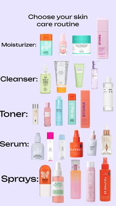 Choose your skin care routine #Preppy #Skincare￼￼￼ Long Skincare Routine, Skincare Routine Cheap, Skin Care Cheap, Preppy Skincare Routine, Kid Skincare, Preppy Skincare Products, Cheap Skin Care Routine, Skincare For Kids, Coquette Skincare