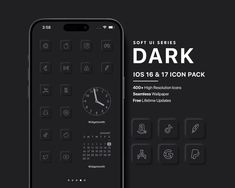 the dark app is displayed on an iphone