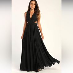 Shell: 100% Polyester. Lining: 100% Polyester Black Lined Maxi Dress, Black Lined Dresses For Prom, Lined Black Dress For Prom, Formal Black Lined Maxi Dress, Black Lined Dress For Prom, Lulus Dress, Dresses Lulus, Lulus Dresses, Lulu Dresses