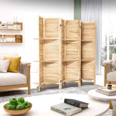 a living room filled with furniture and books