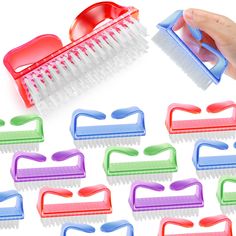 PRICES MAY VARY. ✅ Big Size & Better Design - 12 Pcs Multicolor, Handle fingernail brush size is 3.2 x 1.6 x 1.1in. Bigger size and ergonomic design handle, let you hold the brush more comfortably, easy to grip the plastic handle. ✅ Nail brush for CleaningFfingernails - Best fingernail scrub brush cleaner among nail brushes for cleaning hands, fingernail, toes and toe nails. This nail cleaning brushes is ideal for all manicure services. ✅ High Quality Material - These nail brushes' handles are m Shaping Nails, Nail Cleaning, Bathroom Garden, Cleaning Brushes, Nail Brush, Scrub Brush, Pedicure Tools, Clean Nails, Beauty Nail