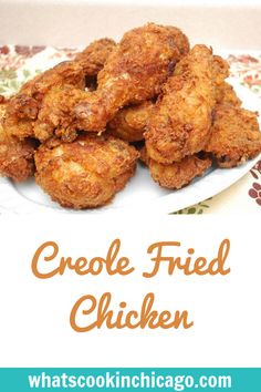 fried chicken on a plate with text overlay