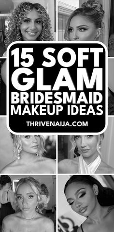 💄 Need soft glam makeup ideas for bridesmaids? From neutral eyeshadows to radiant highlighter, these looks are perfect for a polished and elegant vibe. Save this pin to share with your bridal party! ✨💕 Glam Bridesmaid, Bridesmaid Makeup, Makeup, Make Up